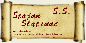 Stojan Slatinac vizit kartica